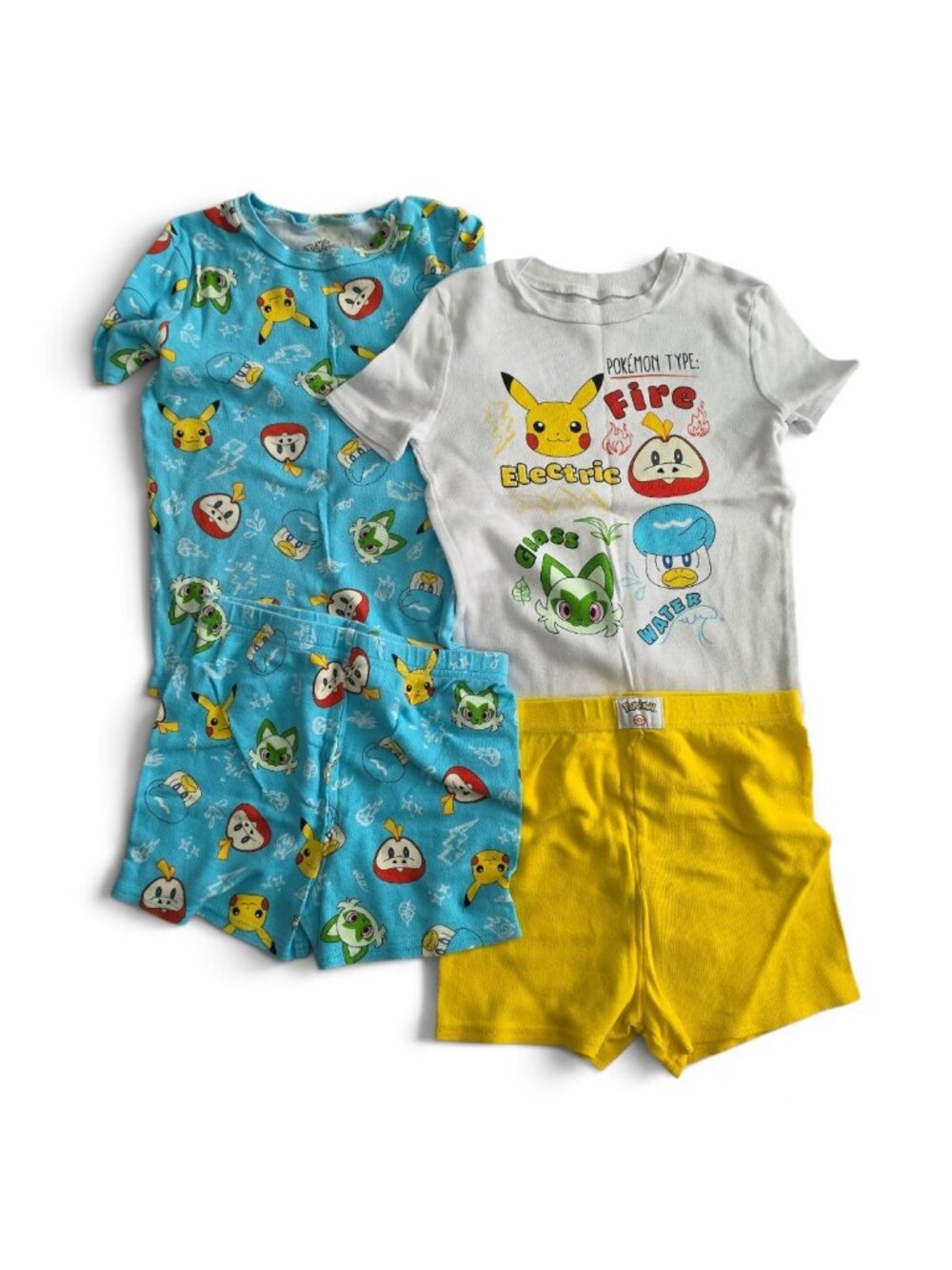 Kids Pokemon Pajamas 2 Sets Short Sleeve Shorts Snug Fit